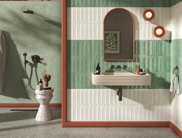 Haugesund Verde Acqua Ridge Glossy
