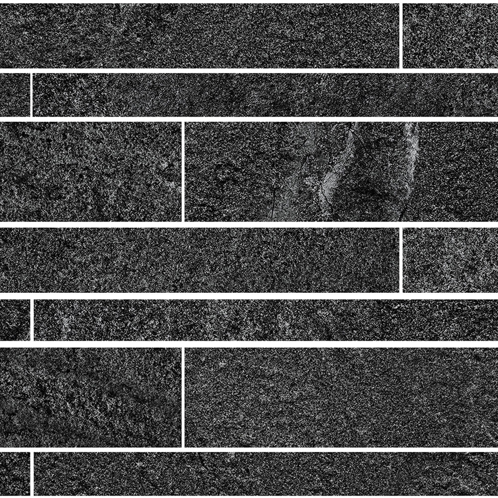 Viborg Quarzite Black Brick Wall