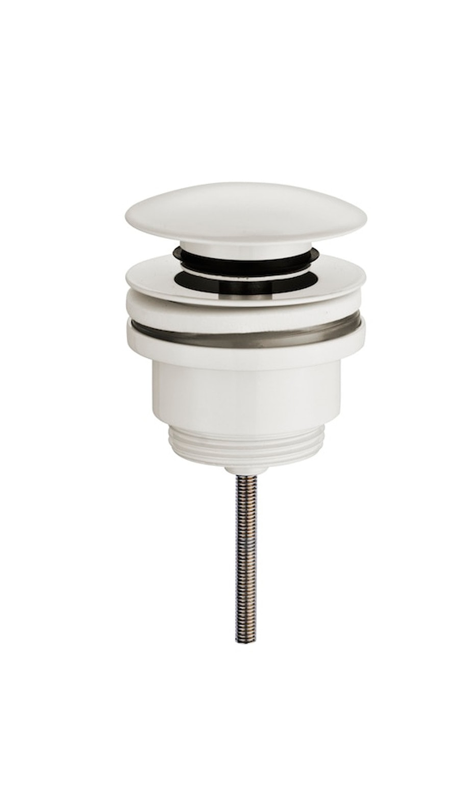 Universal klikventil, justerbar 10-60 mm , mat Hvid