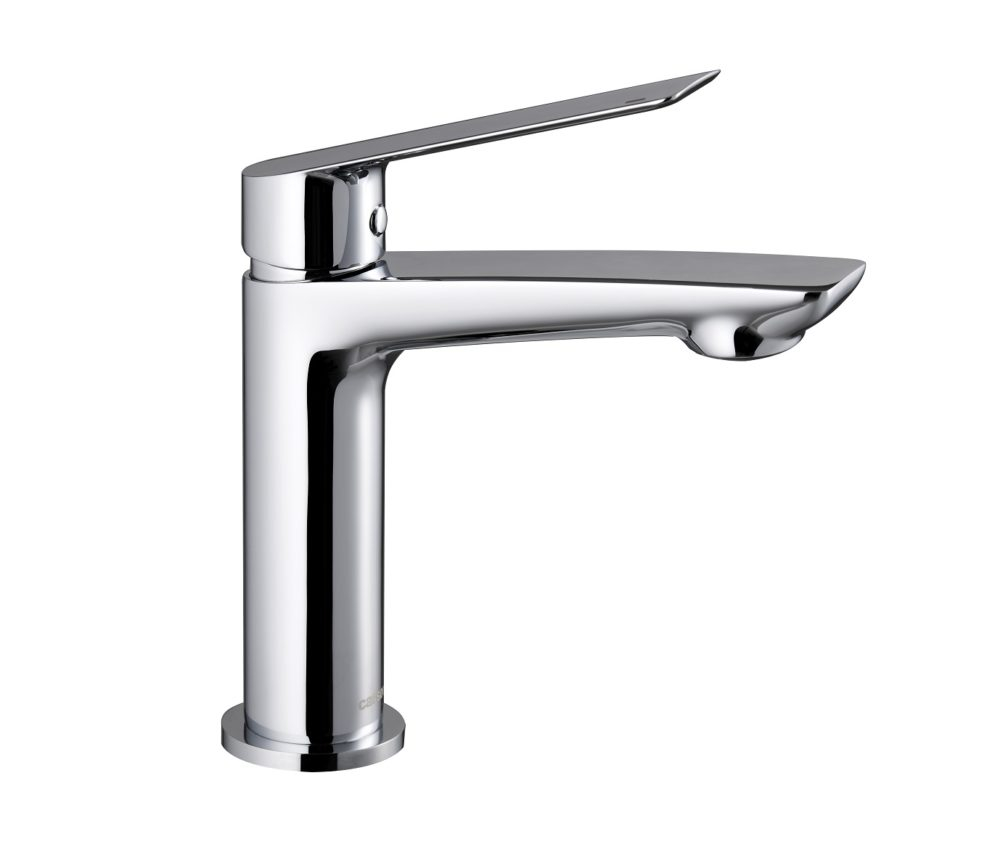 Sleek håndvask-armatur U. løft-op,  Inkl. Klik bundventil. Armatur og bundventil Krom