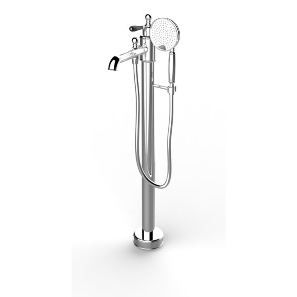 Arcade gloss Black ceramic tap lever for single bath filler Chrome (Ca.14 dage lev.Tid)KUN HÅNDTAGE