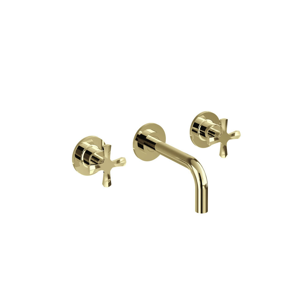Riviera 3 hole wallmounted Basin Set Gold (Ca.14 dage lev.Tid)