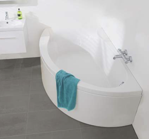 Omega hjørnekar Carronite 1700x1000mm