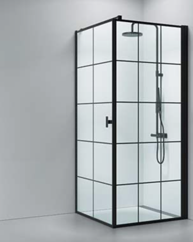 Noma 135 fastvæg med dør, STD 900mm