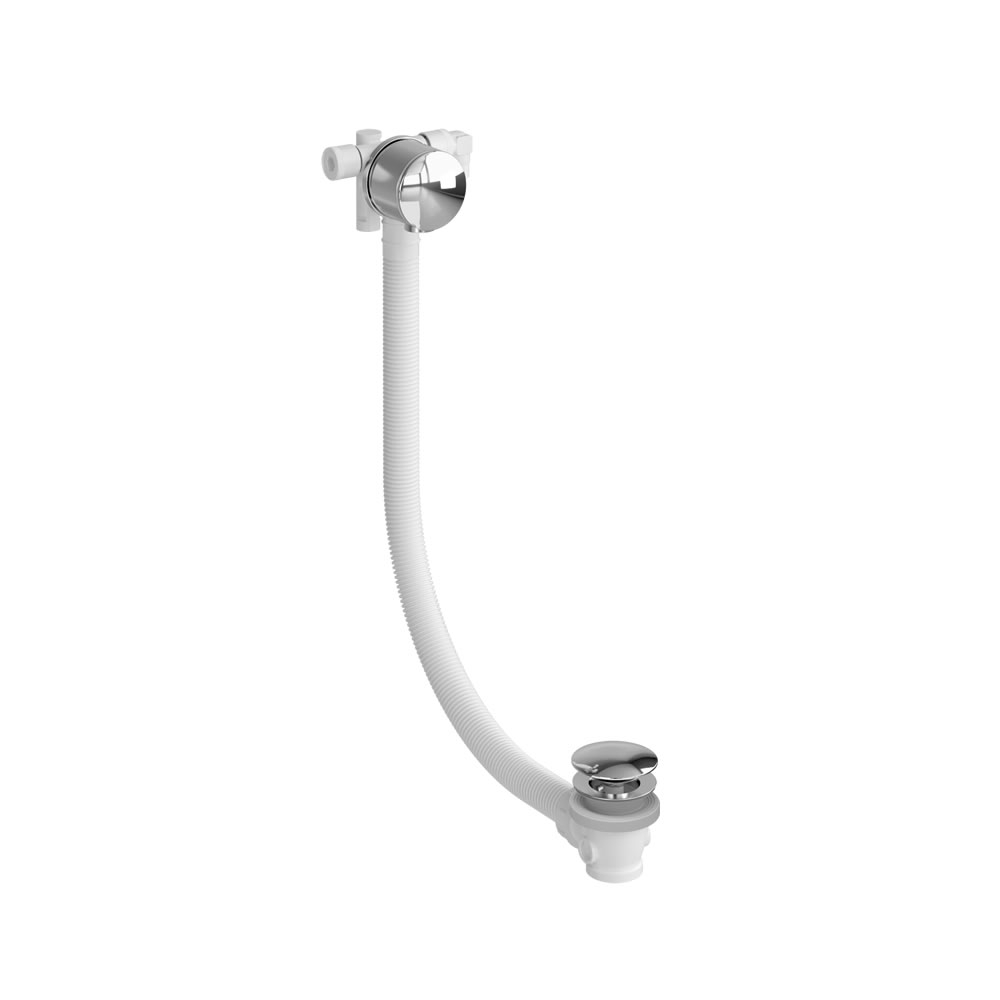Riviera Overflow Bath Filler Extended with click-clack Waste Chrome (Ca.14 dage lev.Tid)