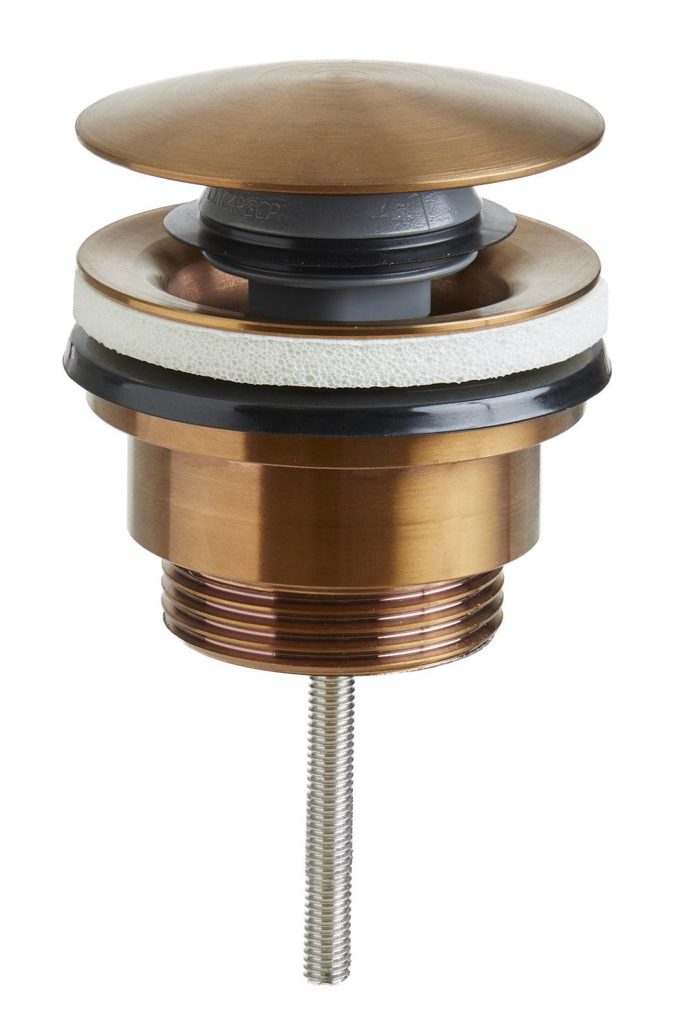 Universal klikventil, justerbar 10-60 mm , Børstet Kobber