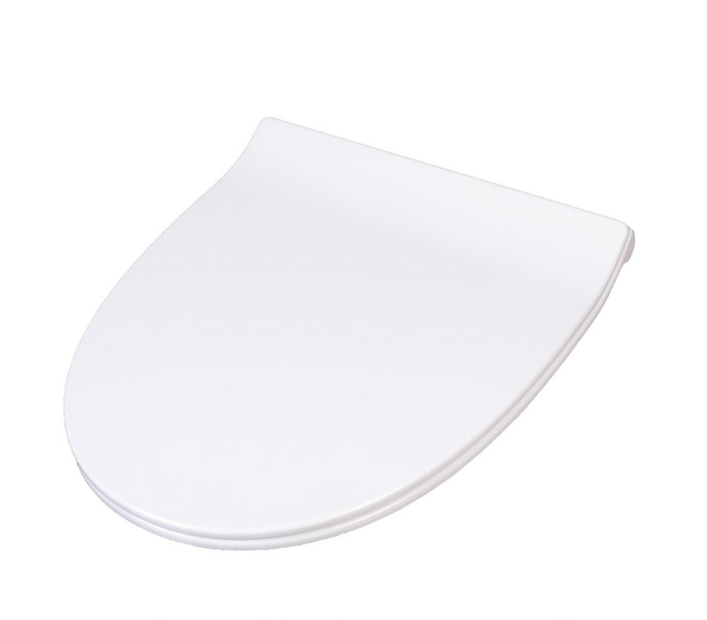 SpringToiletsæde slimline m. softclose & easy Click-off, Hvid
