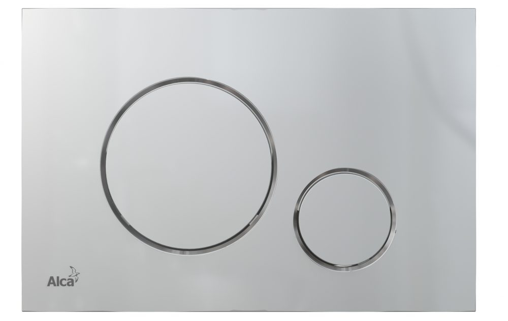 Trykknap, dobbelt skyl, Mat Krom