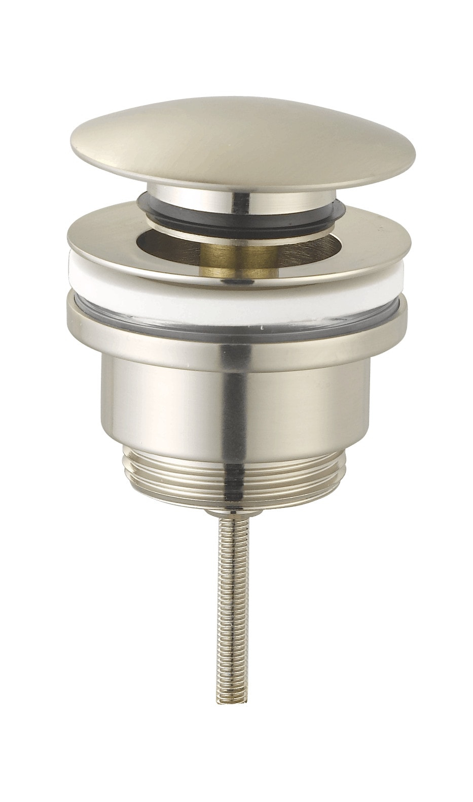 Universal klikventil, justerbar 10-60 mm , Børstet krom