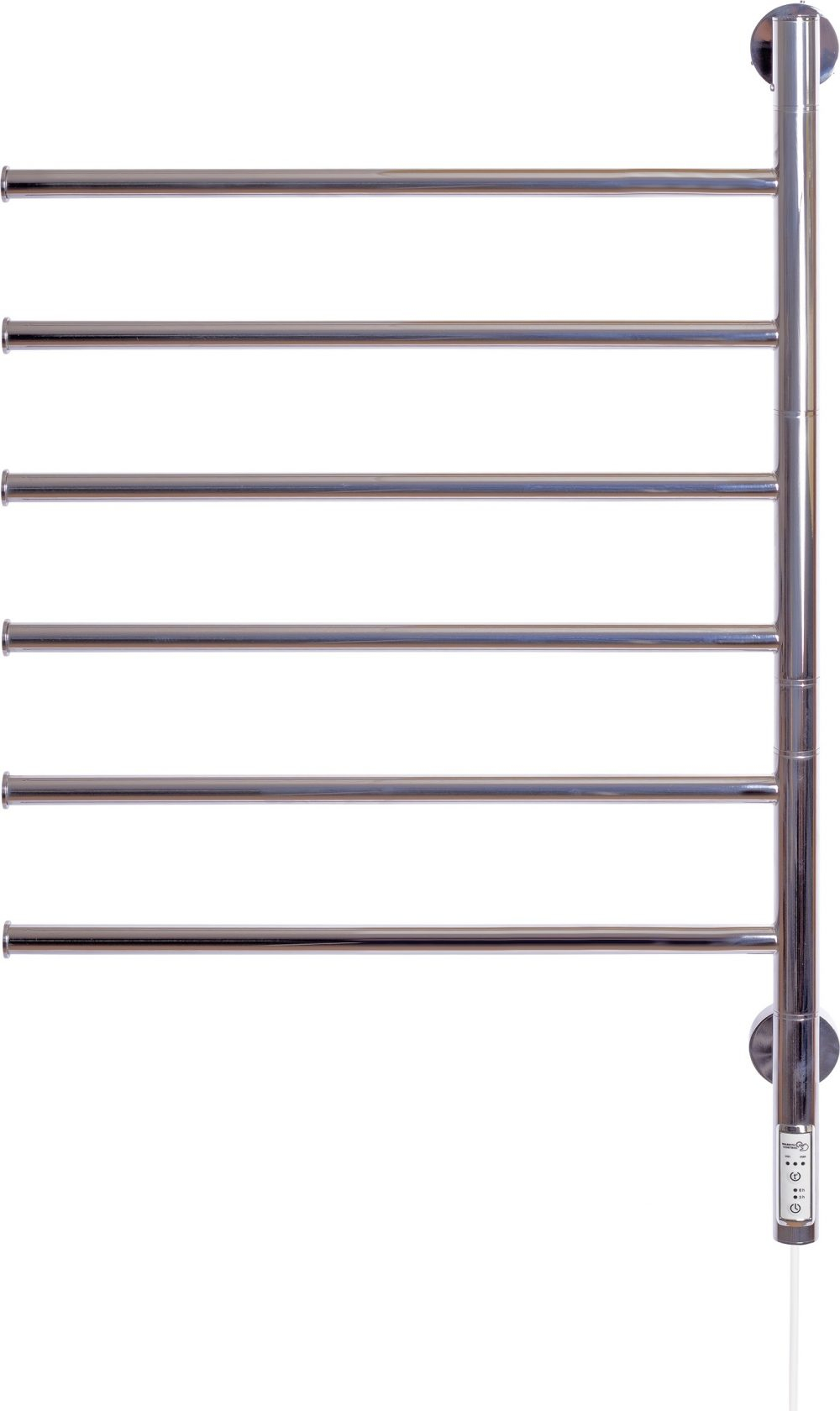 Valencia , elektrisk håndklædevarmer 82,5 x 54,5 39 Watt, Krom med 3 x 2 drejearme