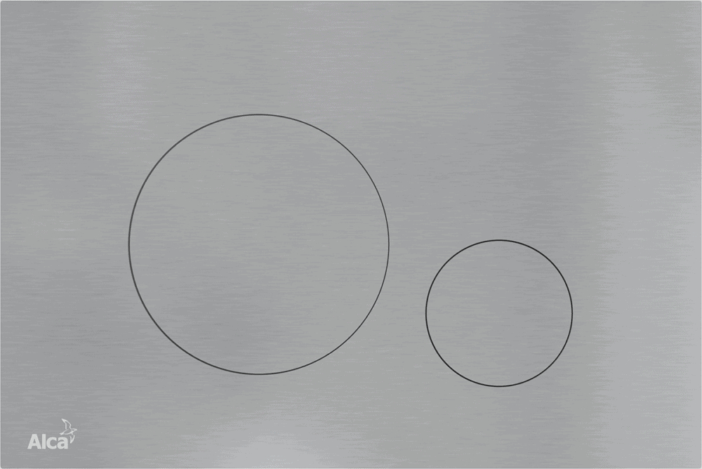 Trykknap, alcaplast Turn, rustfri stål