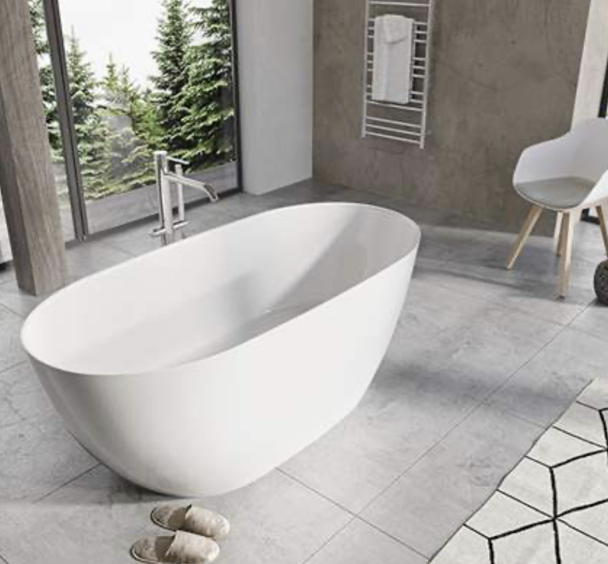 Arden Back-To-Wall badekar 1580x860mm