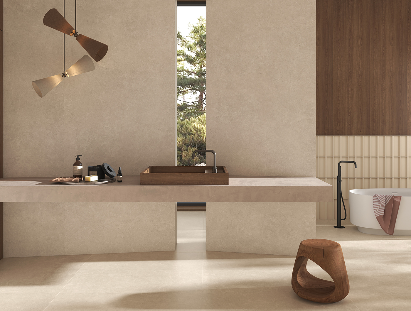 Roskilde Beige Brick Wall